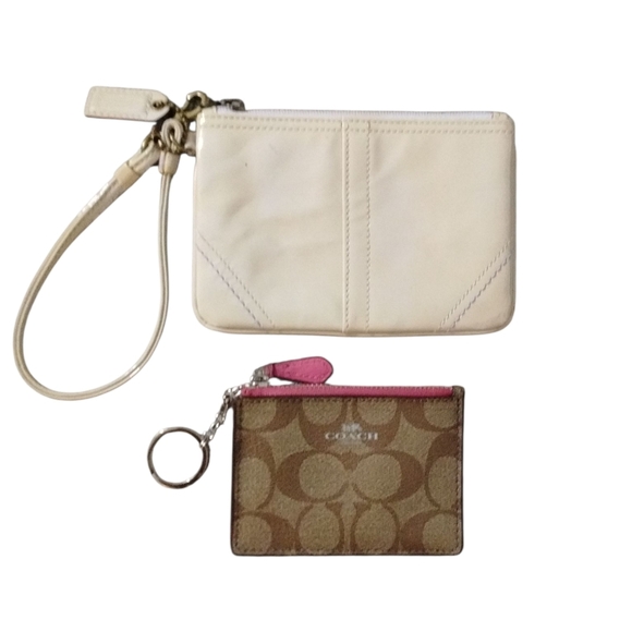 Coach Pink and Silver Clutch Wristlet - Picture 1 of 12